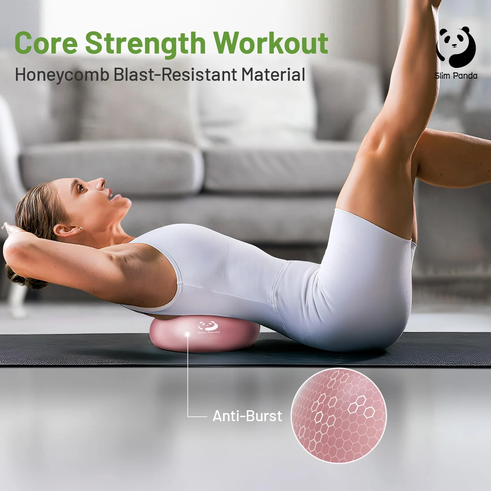 Pilates Ballon Anti-Slip 23 cm avec Pompe Yoga Ball Équilibre Fitness