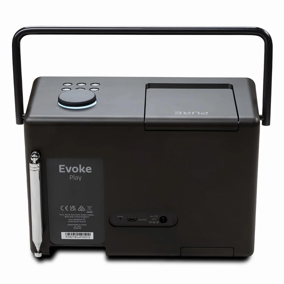 Pure Evoke Play Système de Musique Polyvalent Radio DAB+/FM, Internet, Spotify Connect, Bluetooth 40 W Coffee Black