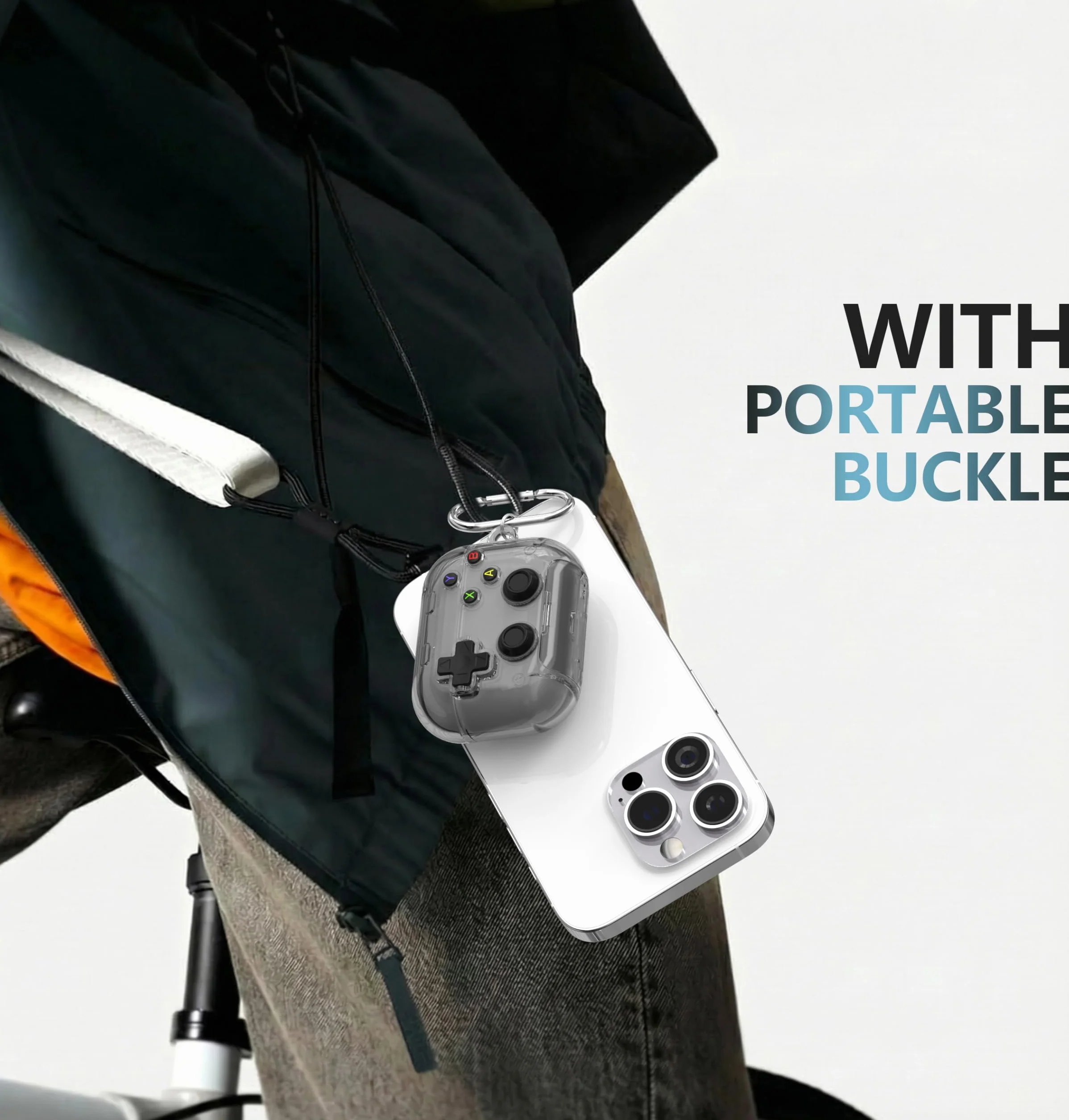 Étui rigide transparent RFUNGUANGO pour AirPods Pro 3 avec verrou et kit de nettoyage