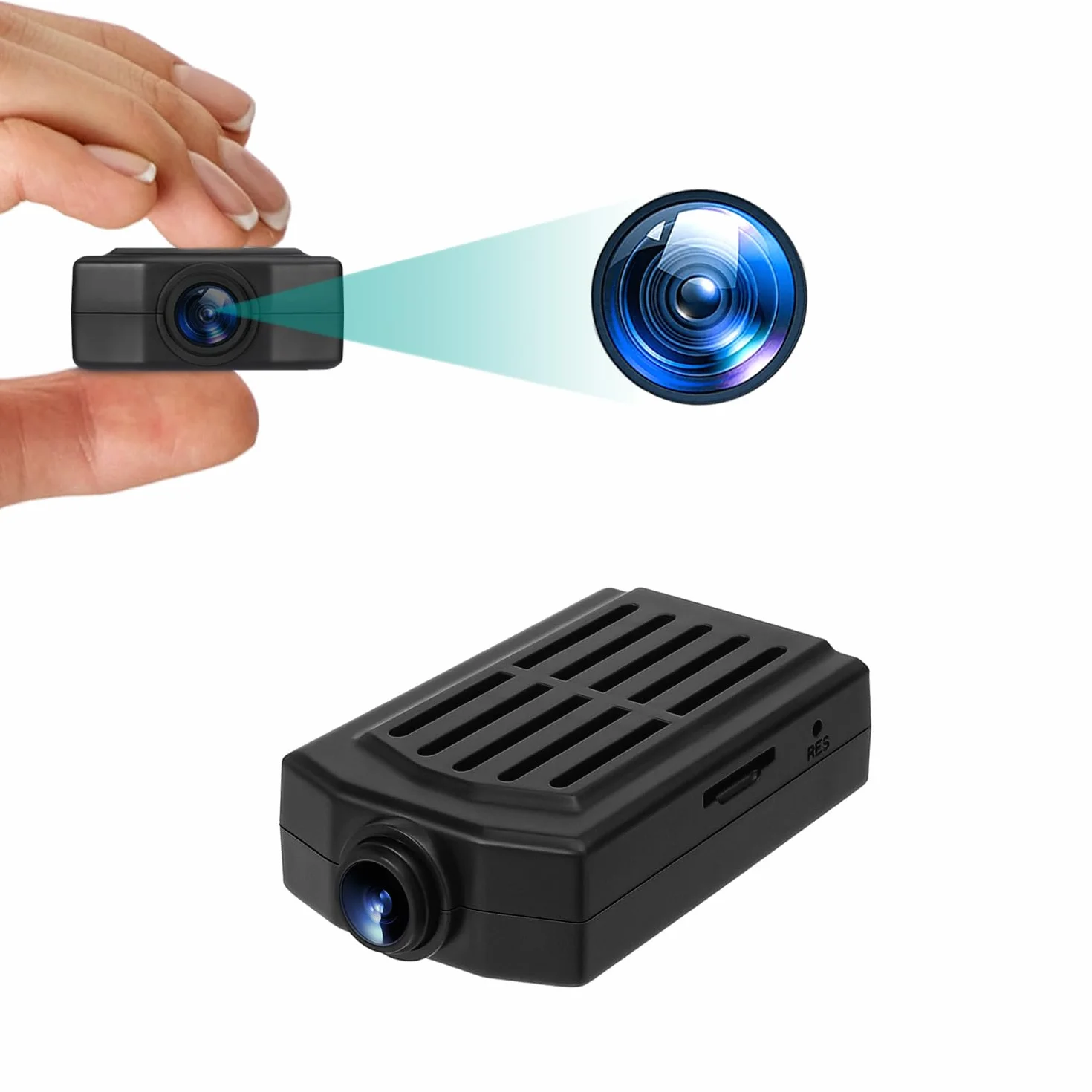 OTADUG Caméra Espion, Caméra de Surveillance 1080P avec Loop Recording, Détection de Mouvement, Grand Angle 120, 3 Heures, avec Une Carte, Pas Besoin de Wi-FI