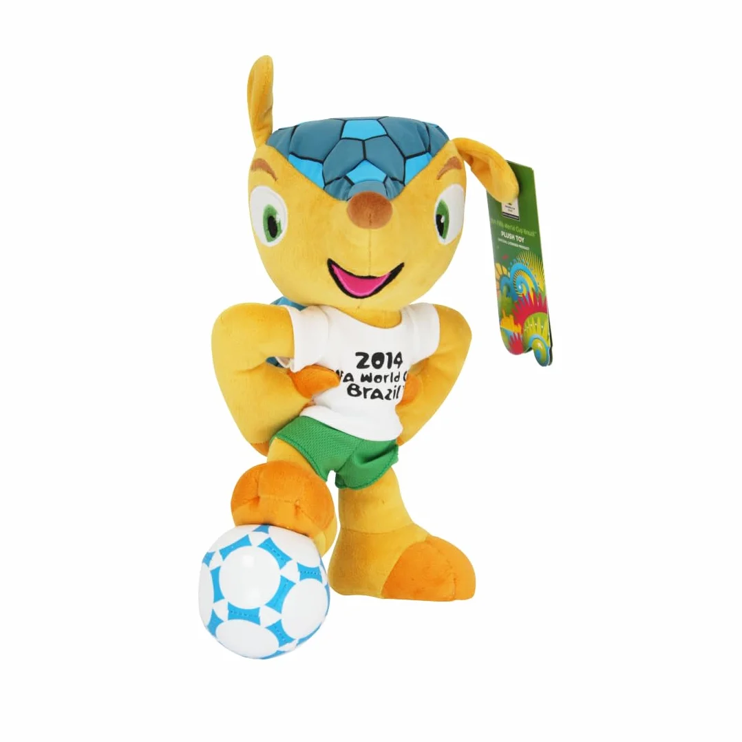 Mascotte en peluche Coupe du monde 2014 Brésil Fuleco 28 cm