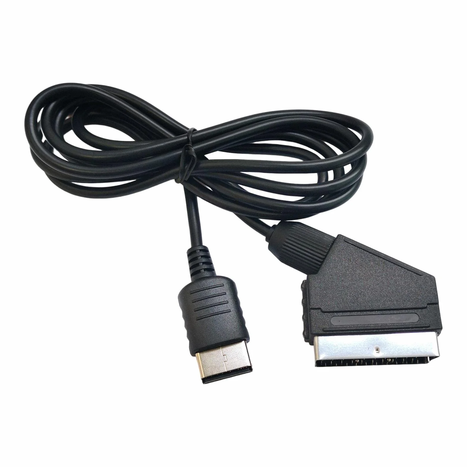 Câble Péritel pour Console Sega Dreamcast, 1.8m, Câble de Connexion Amélioration Vidéo et Audio, Compatibilité TV avec Prise SCART, pour Rétrogaming et Remplacement
