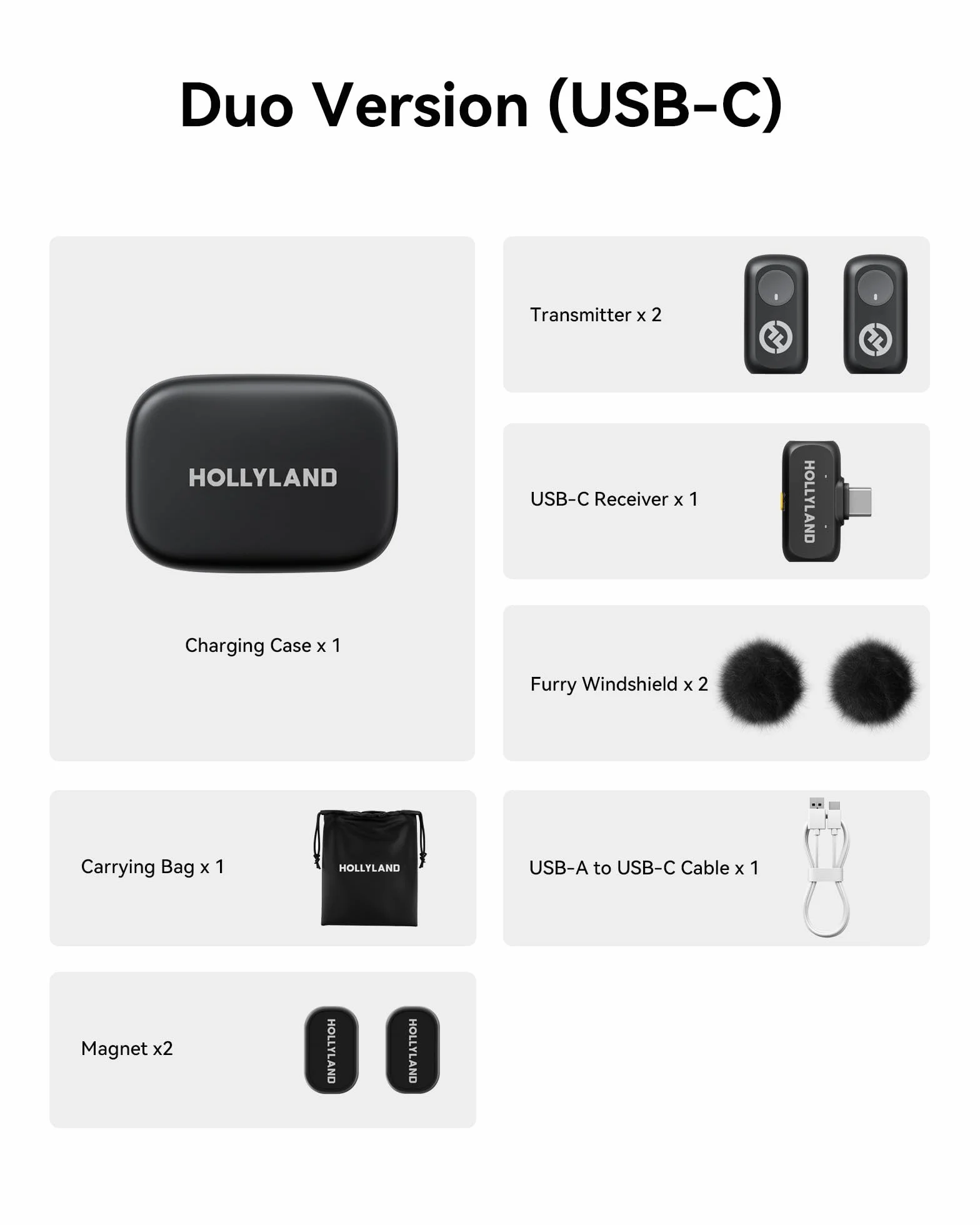 Hollyland Lark A1 Mini Duo Micro-Cravate sans Fil pour iPhone 15/16 & Android, 48 kHz / 24 Bits, Annulation de Bruit Intelligente à 3 Niveaux, Mini Microphone sans Fil pour Youtube, Podcast, Vlog