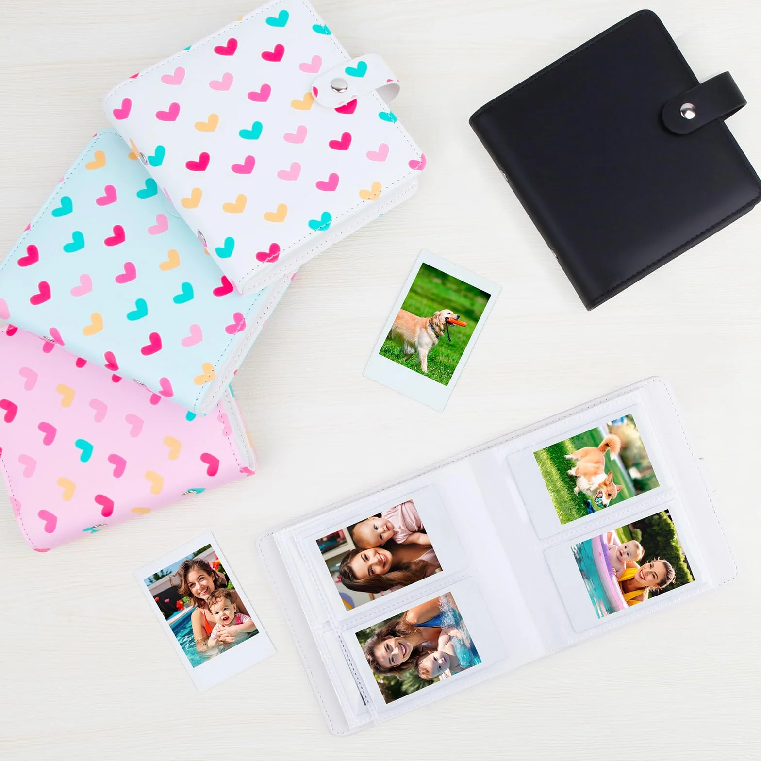 156 Album Photo pour Instax Mini Film(54 x 86 mm),2x3 inch livre d'images Compatible avec Polaroid Zink et HP Sprocket Instant Photo Paper,K-pop Photocards (Violet, 112 Pochettes)