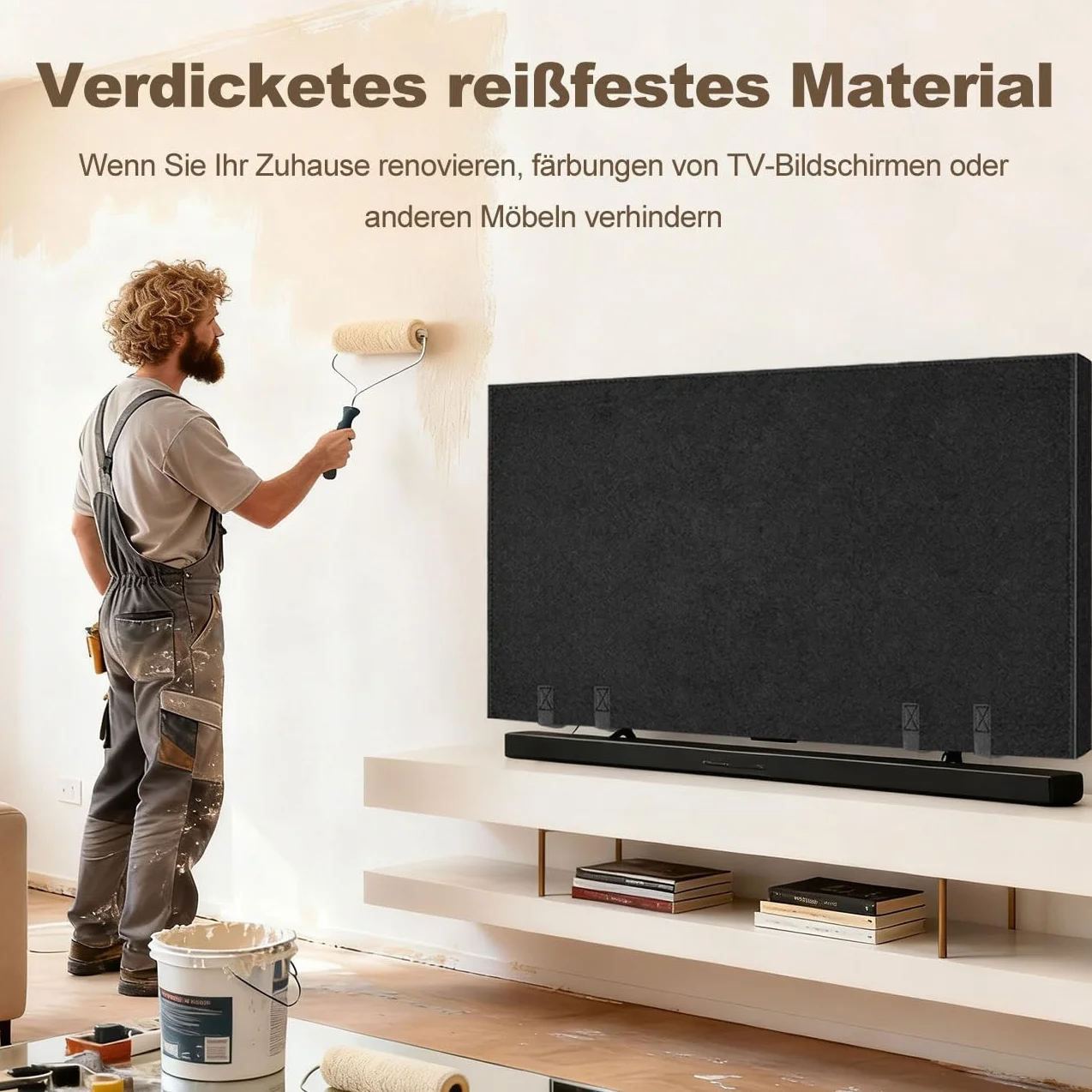 Housse de protection pour TV écran plat 65 x 36 pouces déménagement rénovation stockage