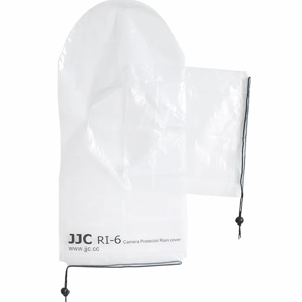 JJC Housse de Pluie étanche pour Appareil Photo Canon Nikon Sony DSLR avec Objectif jusqu'à 18" de Long 7" de Large, Protecteur de Manteau de Pluie pour Flash Externe de Chaussure Chaude (2 pièces)