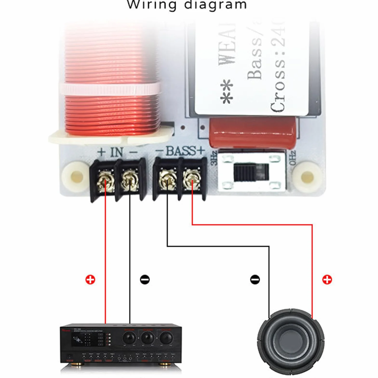 WEAH-83 Répartiteur de fréquence de basse réglable 400 W Crossover Haute puissance
