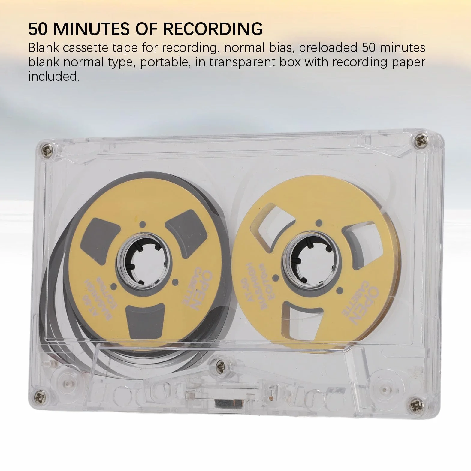 Cassette Audio Vierge Professionnelle 50 Minutes Bobine Compacte pour Enregistrement