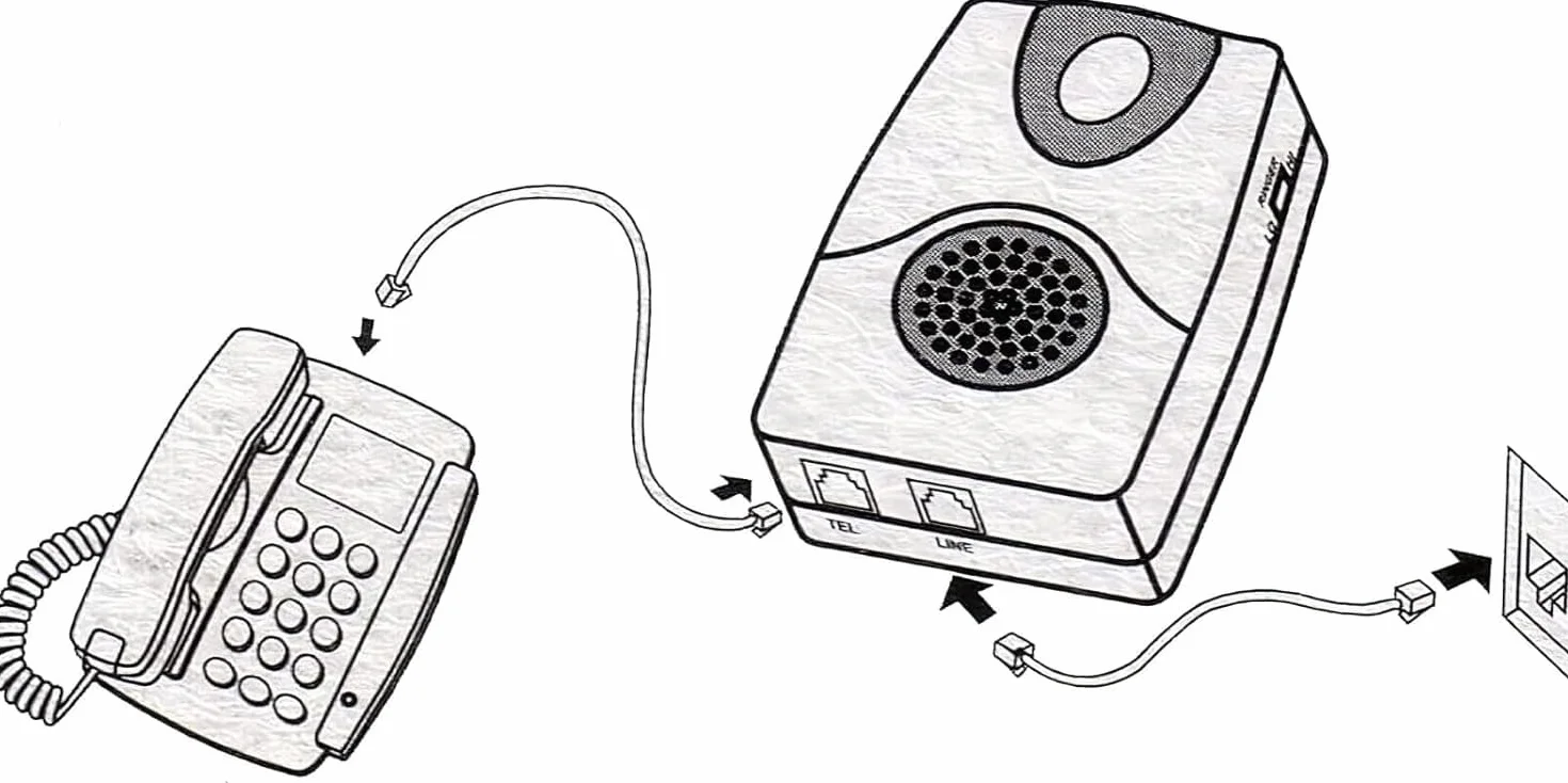 Amplificateur de sonnerie téléphonique VOCA TA002 avec lumière clignotante, jusqu'à 105 dB, pour téléphones fixes, montage mural, idéal pour les environnements bruyants et les personnes malentendantes