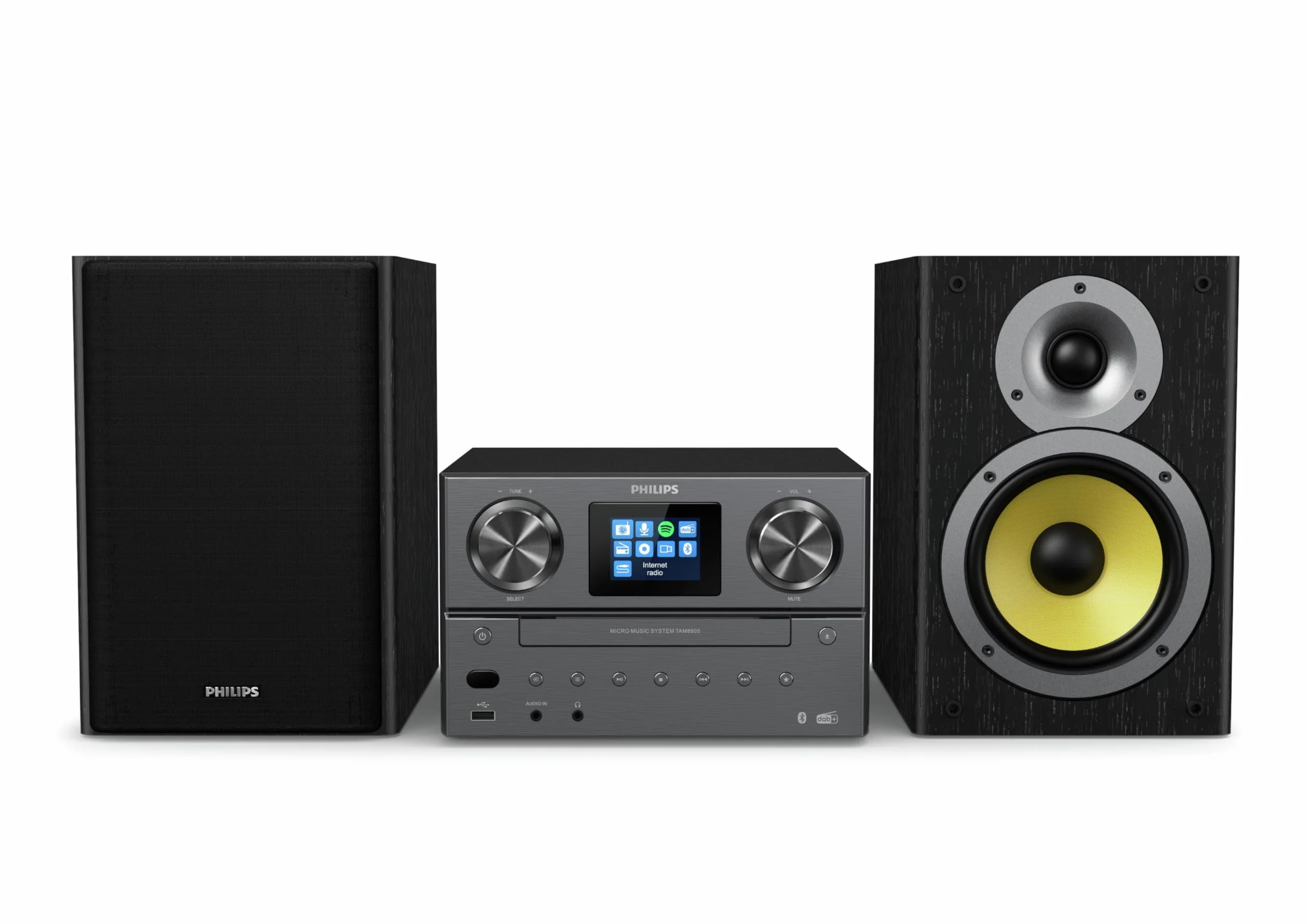 Philips TAM8905 Micro Système Musical 100W Bluetooth Spotify Connect DAB+ CD USB