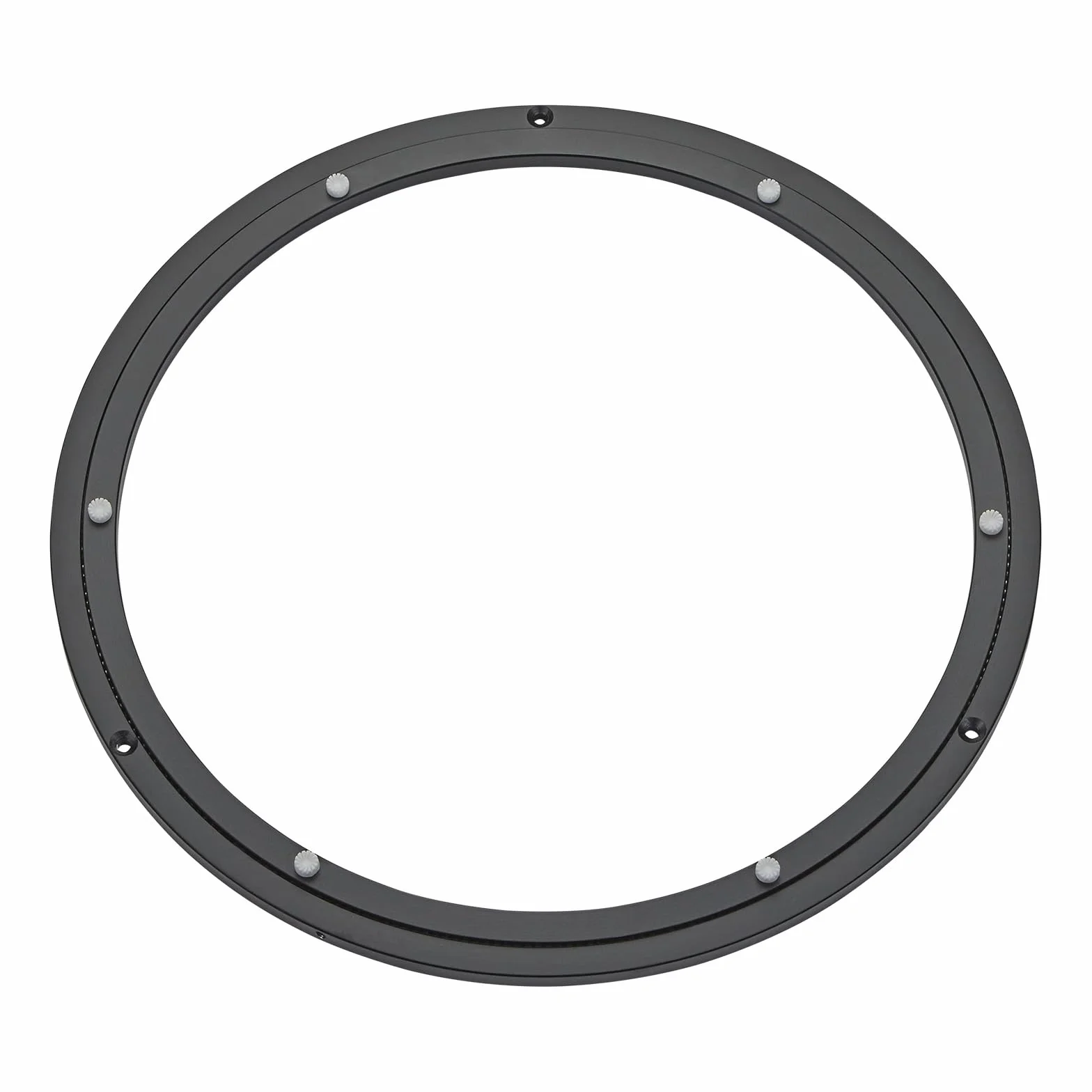 Couronne tournante en aluminium noir Ø 391 mm, charge maximale 100 kg, anneau de rotation robuste, sur roulement à billes, inoxydable Plateau tournant pour table tournante