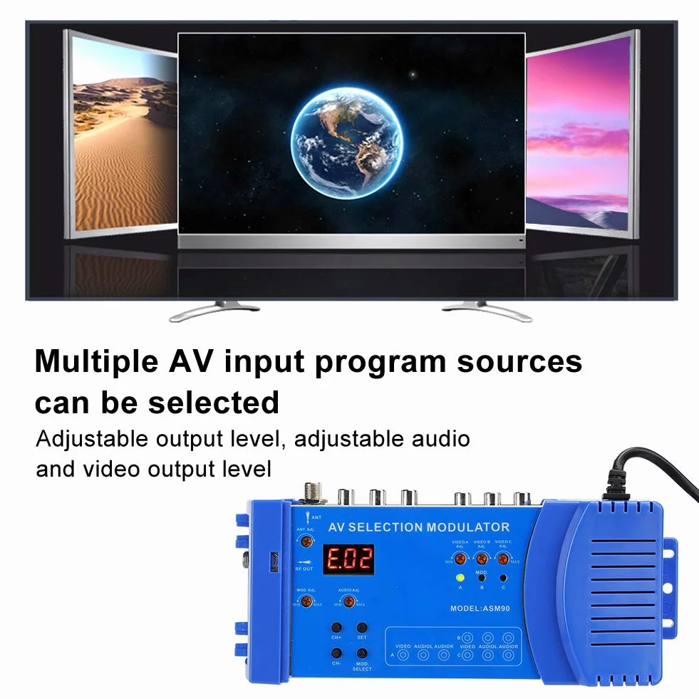 Modulateur HDMI numérique RF, modulateur VHF/UHF Double Bande Portable, convertisseur Portable Standard PAL/NTSC, modulateur AV Multiple en Option pour TV, PC, DVD