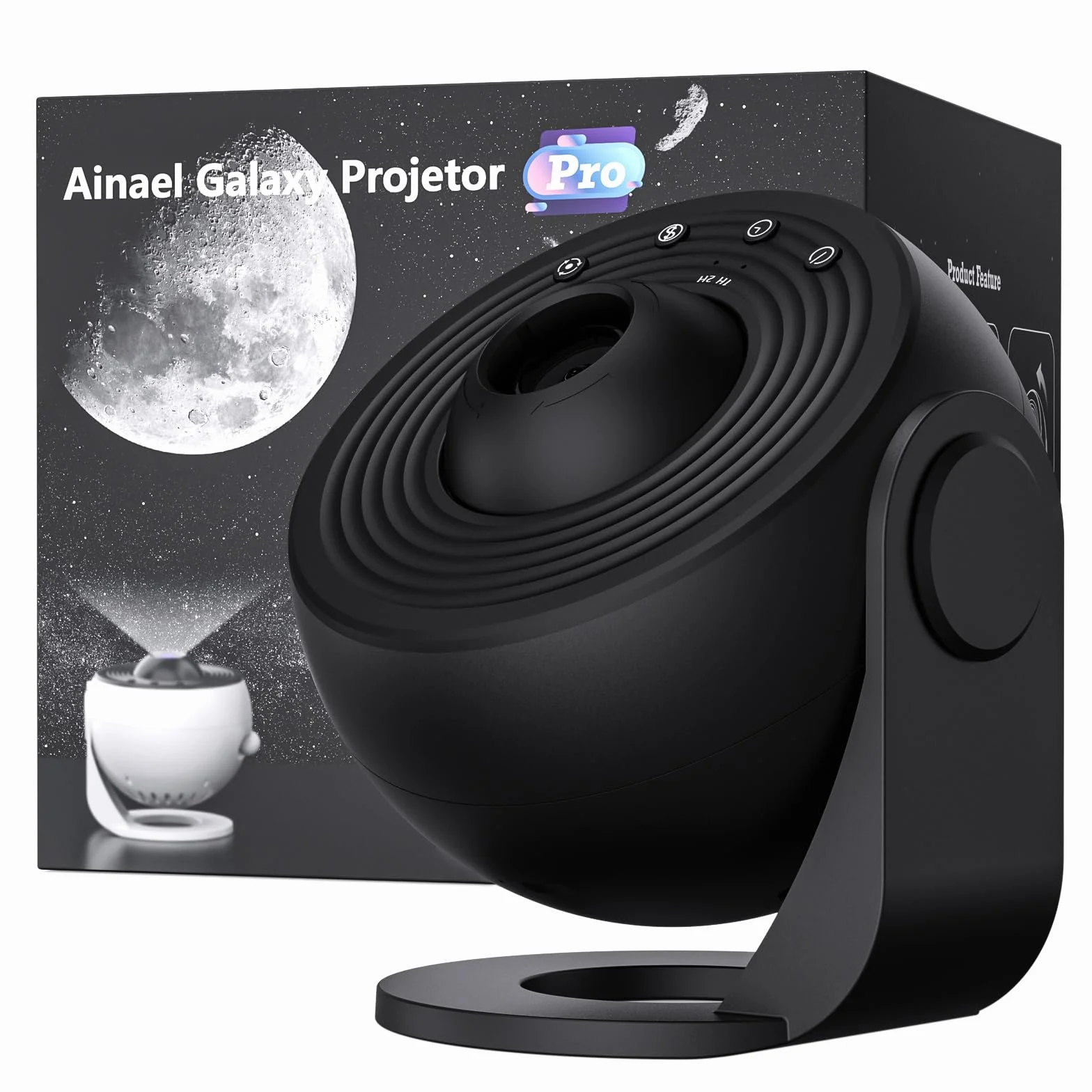 Projecteur Galaxie, Projecteur Ciel Etoile Planetarium Projector Veilleuse avec 3 Diapositives en Verre HD, Galaxy Projector Pro pour Enfant Adulte Chambre Cadeau