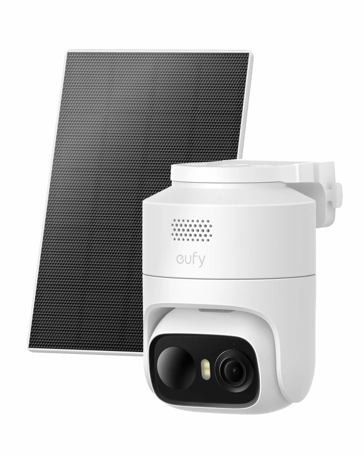eufy Security eufyCam C37, caméra Surveillance WiFi extérieure sans Fil, Suivi IA motorisé à 360°, Solaire 2K, détection de Personnes/Animaux/véhicules, sans Frais, Carte microSD Non Incluse