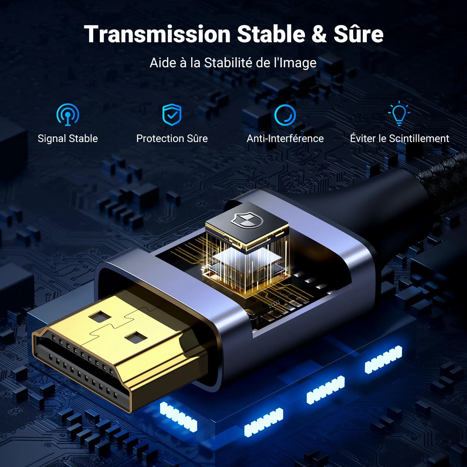 UGREEN Câble Micro HDMI vers HDMI 4K 60Hz Câble Mâle vers Mâle Micro HDMI2.0 Nylon Tressé 3D ARC HDR Compatible avec Asus Zenbook Huawei MediaPad Raspberry Pi 4 Hero 7 6 5 Moniteur Caméra (1M)