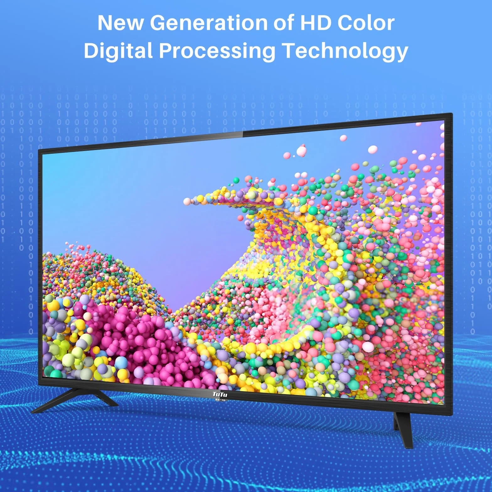 TuTu TV 42 Pouces (107 cm) LED Full HD Télévision avec Triple Tuner (DVB-C / T2 / S2), HDMI, CI+, Lecteur multimédia USB, Mode hôtel, Dolby Audio - TUB42FD1N