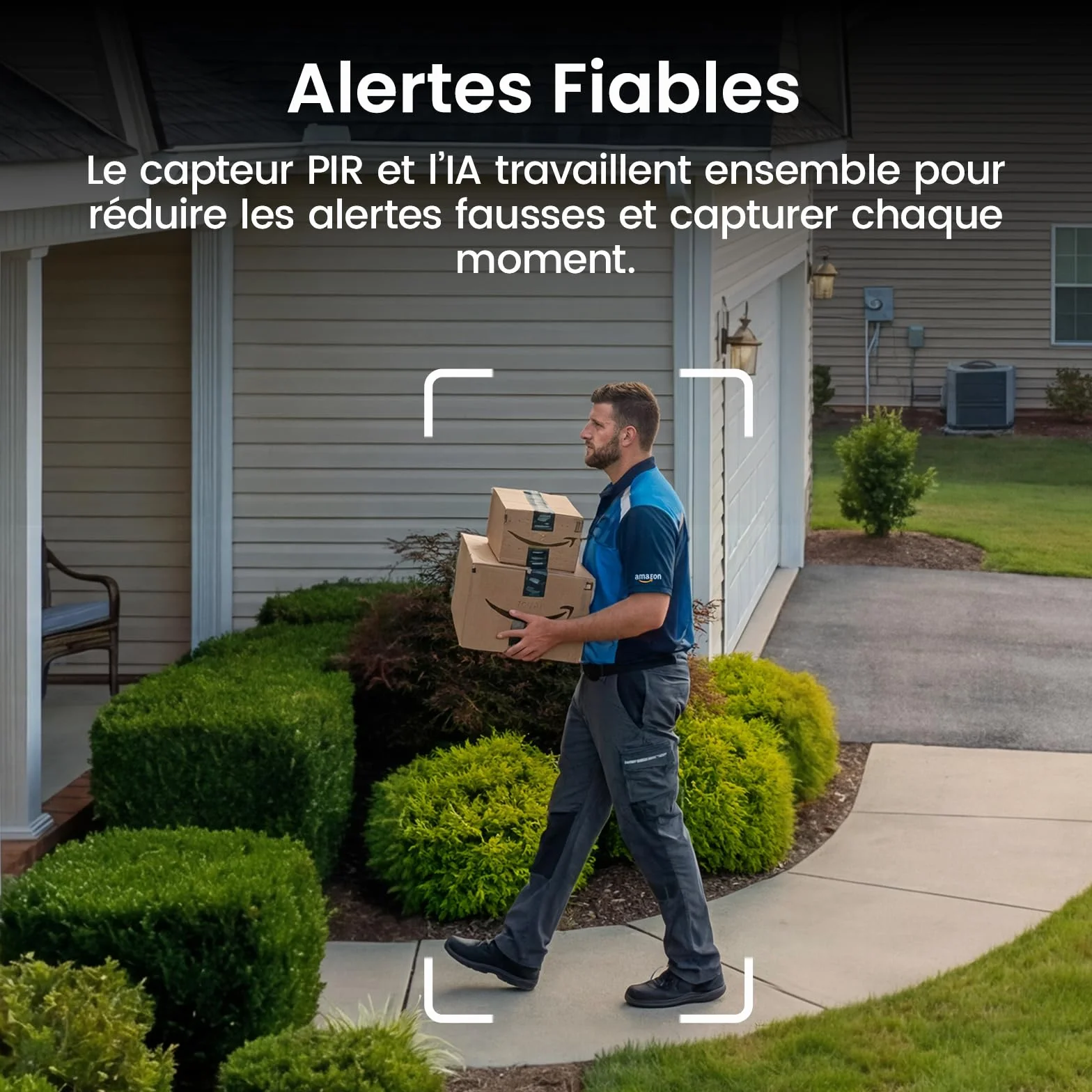 AOSU 2K Caméra Surveillance WiFi Extérieure Intérieur Sans Fil, 4 Cam Kit & 2.0 aosuBase, Sans Abonnement Requis, Extensible à 1 To, AI PIR Détection, Alarme Son et Lumière, Vision Nocturne en Couleur