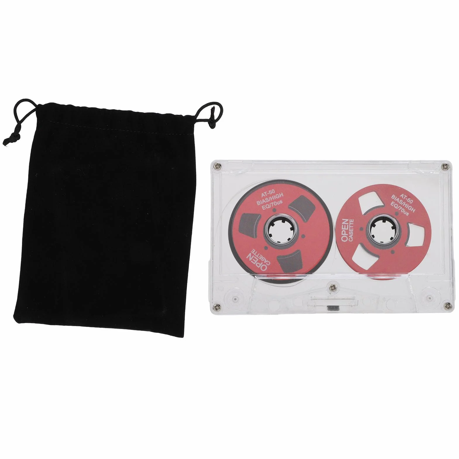 Cassette Vierge Audio Bobine à Bobine 50 Minutes Double Face Rouge