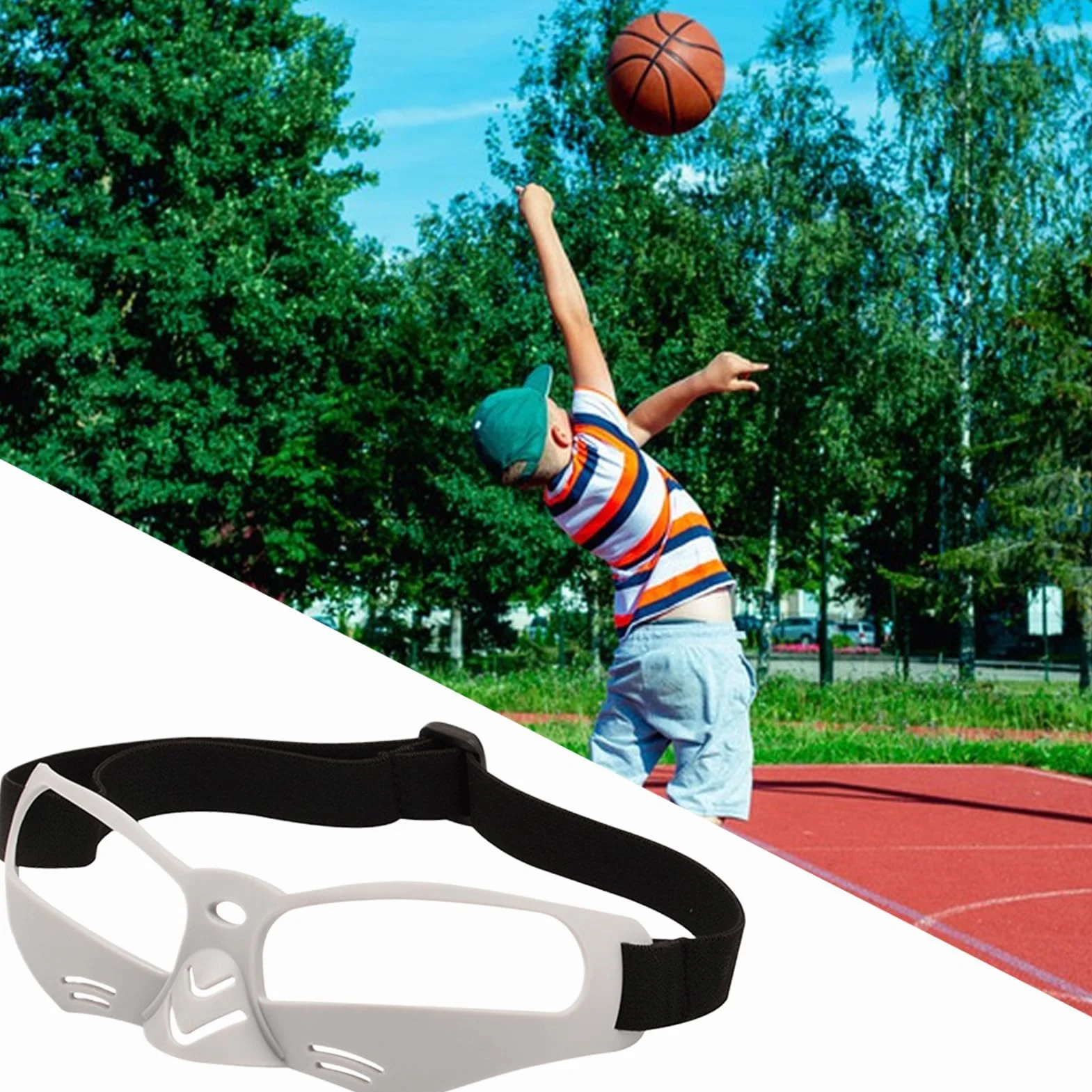 Lunettes de basket-ball pour les dribbels, équipement de protection pour l'entraînement et la compétition