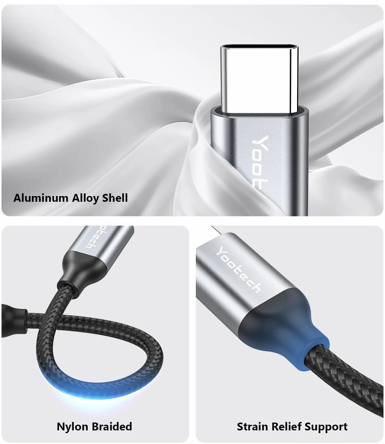yootech Adaptateur USB C vers Jack 3,5mm pour Galaxy S23 S22 S21 Note 20, iPhone 17 16 15, Google Pixel 9/8
