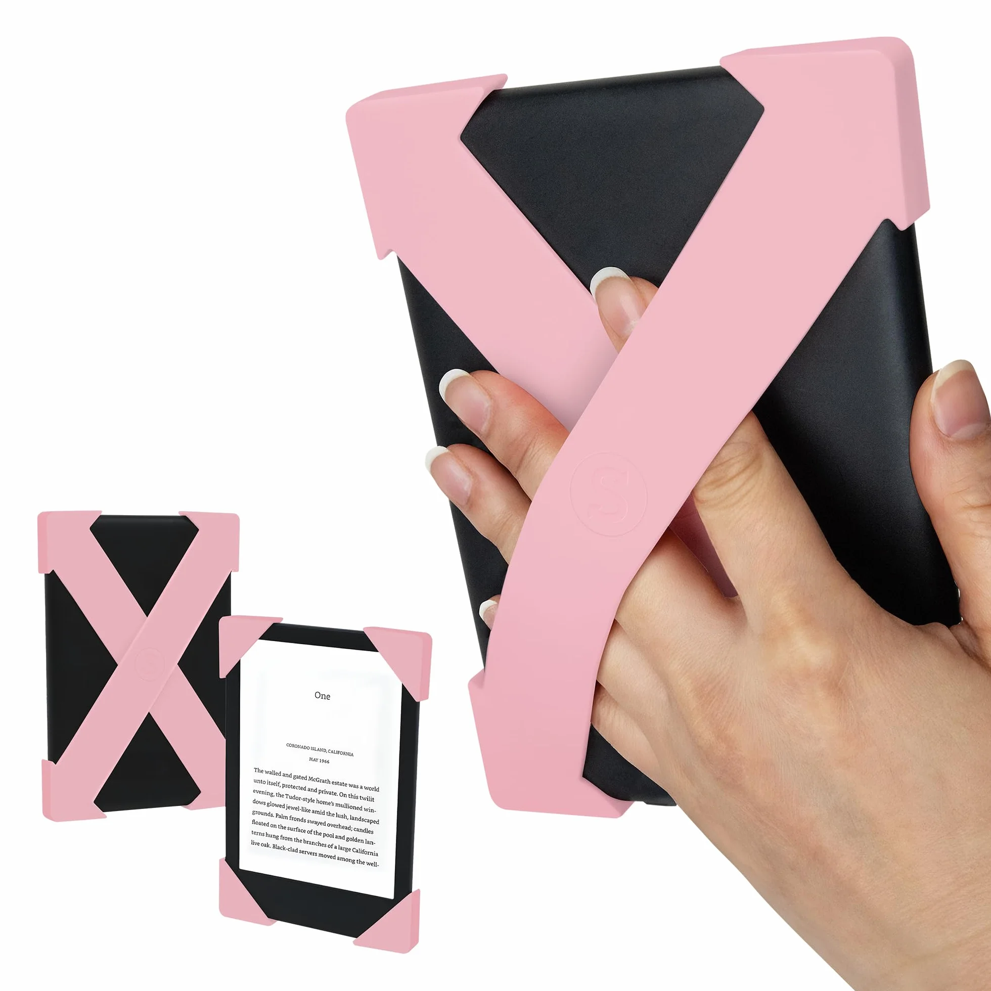 Strapsicle Sangle Main pour Kindles & Kobos – Convient Paperwhite Gen 11/12 (6,8”/7”), Signature Edition – Colorsoft – Lot de 2 – Grand – Blush