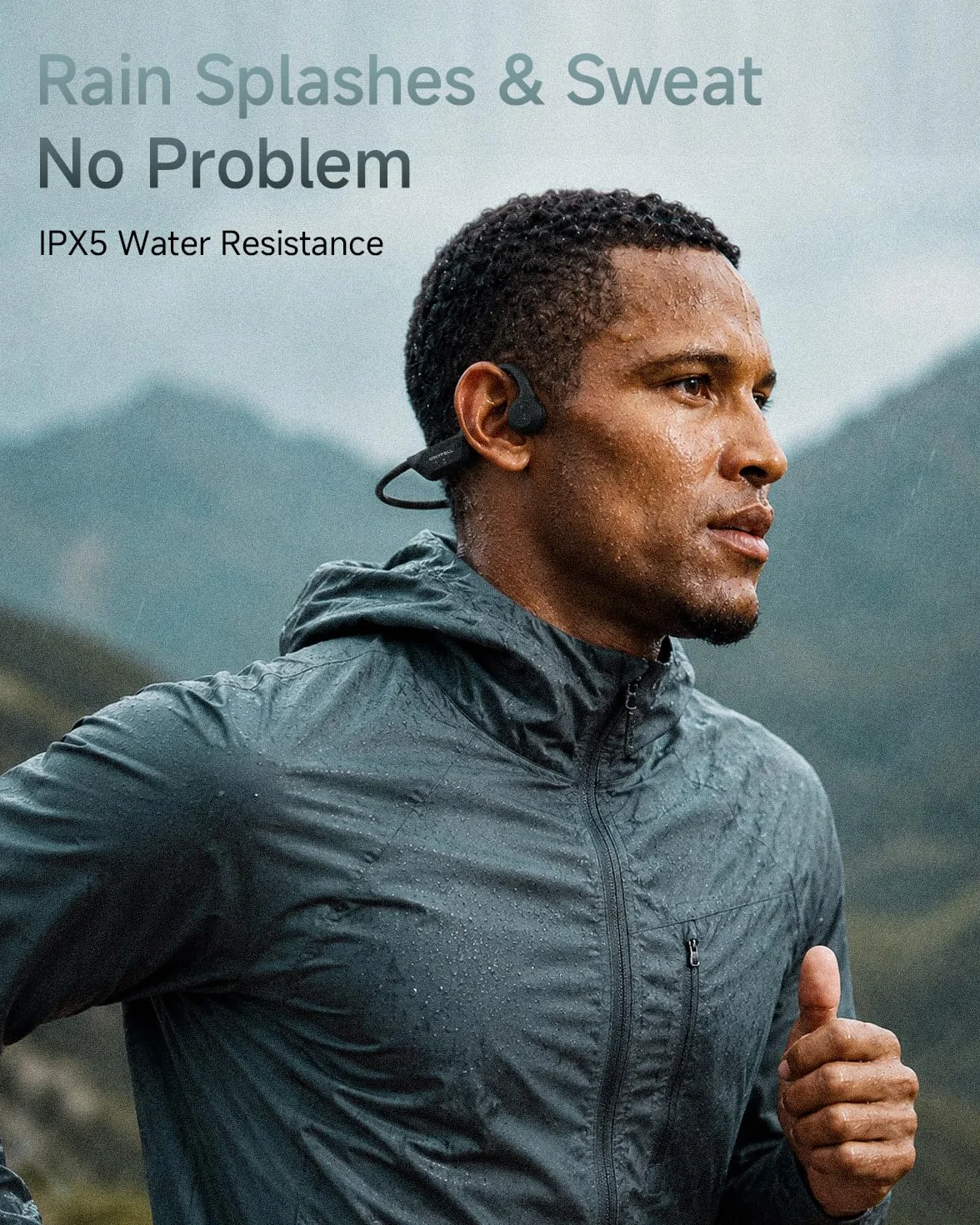 Casque Conduction Osseuse Bluetooth 6.0, Écouteurs Sport Oreilles Libres avec Micro, Étanchéité IPX5, 8H d'Autonomie, Ultra-Léger 28g, Idéal pour Course à Pied, Cyclisme, Fitness