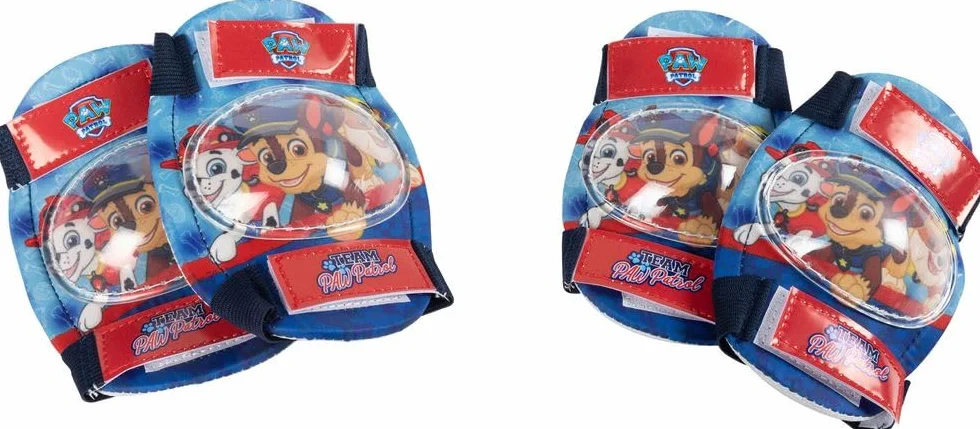 Kit protection vélo enfant Paw Patrol, genouillères coudières et gants