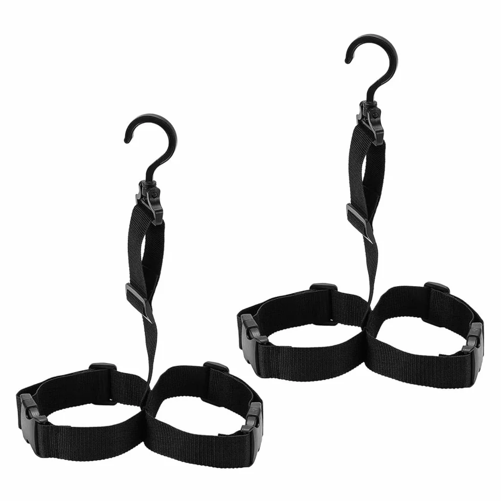 DONGKER Lot de 2 cintres pour bottes de pêche, cuissardes réglables avec crochet pivotant 360°