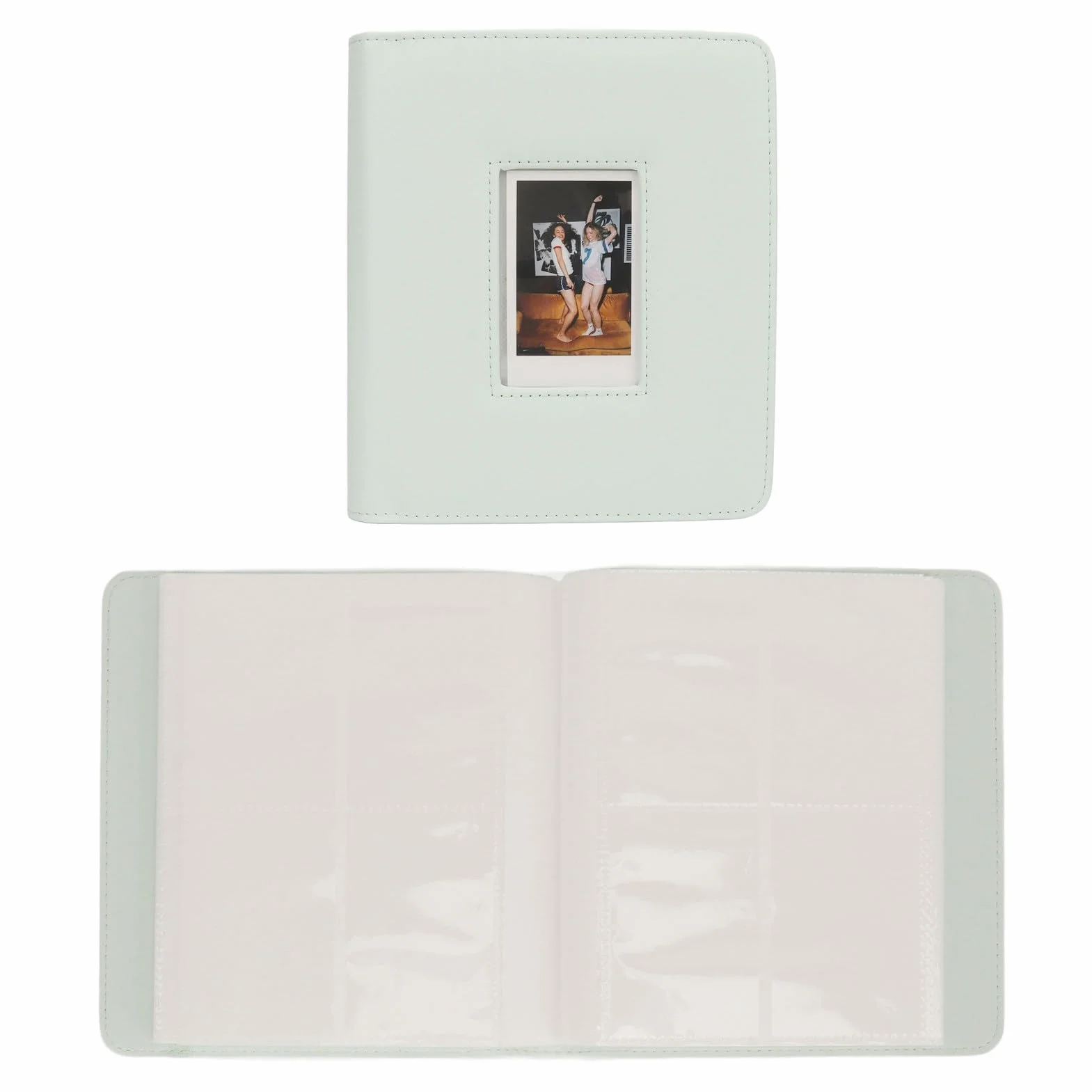 288 Album Photo pour Mini Appareil Photo, Couverture en Cuir, Livre Photo 2x3 pour Mini Film Instantané (GREEN)