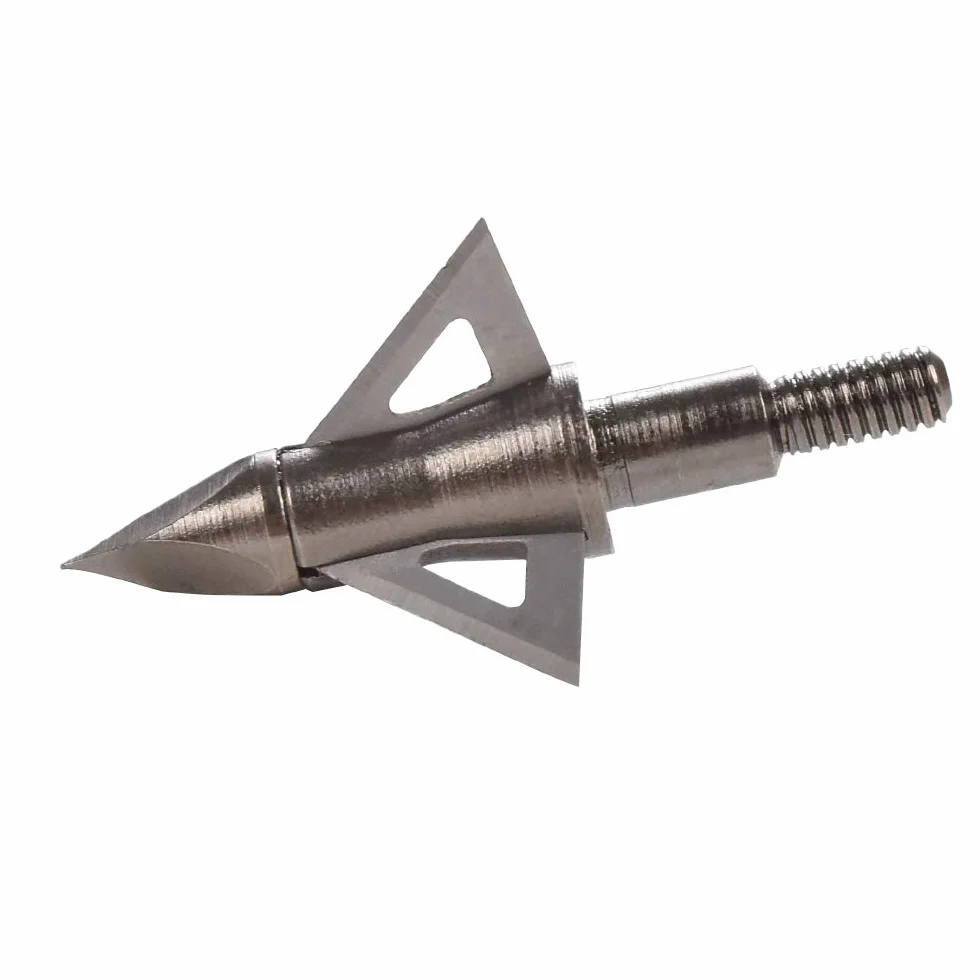 Pointes Larges de tir à l'arc 100 125 Grain 3 Lames Fixes Paquet de 12 pour Arbalètes Flèches