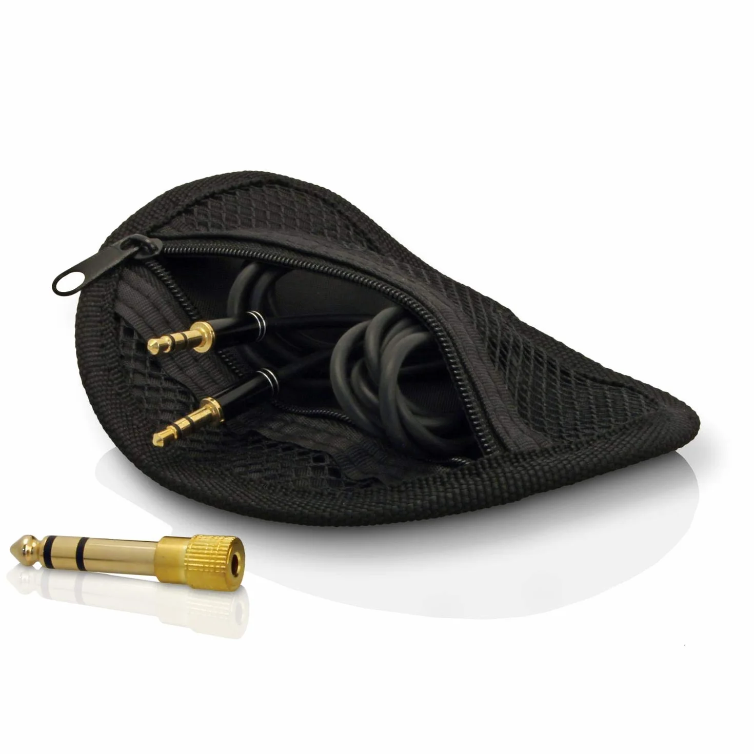 iGadgitz U3804 EVA Etui Housse Rigide de Rangement Casque Headphones 21.5 x 20.5cm Noir