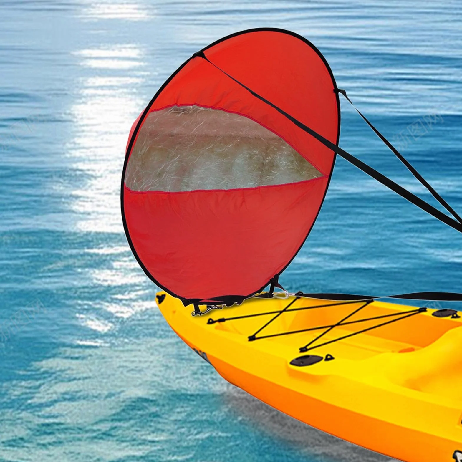 Voile de Planche à pagaie, Voile à Vent pour Kayak avec fenêtre Transparente