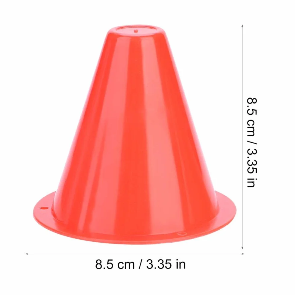 Cônes de trafic d'entraînement 10 pcs Football Cônes Marqueurs Barrières Plastique Accessoire