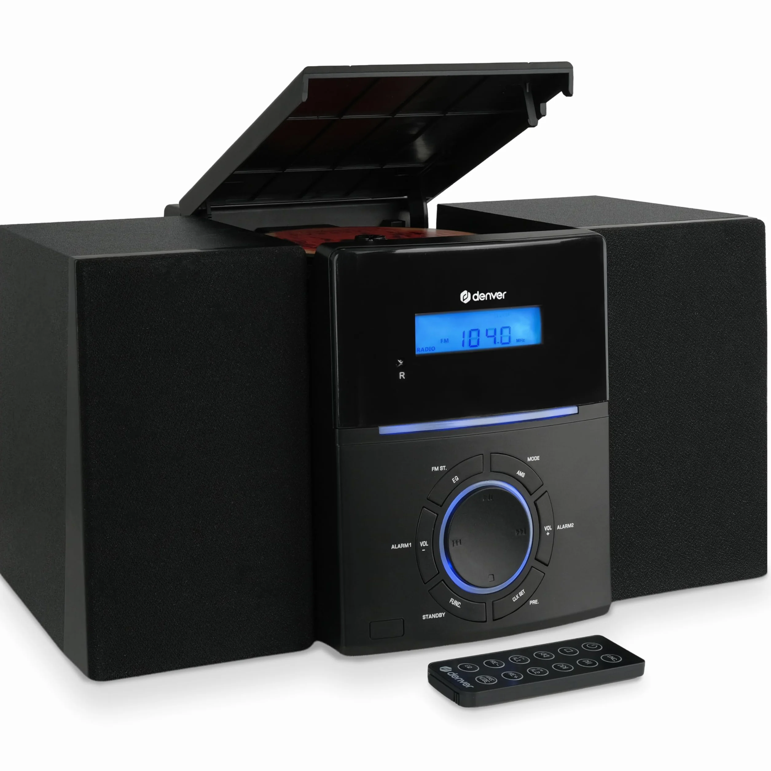 Denver MCA-240 Micro-chaîne CD/FM Double Alarme AUX Noir