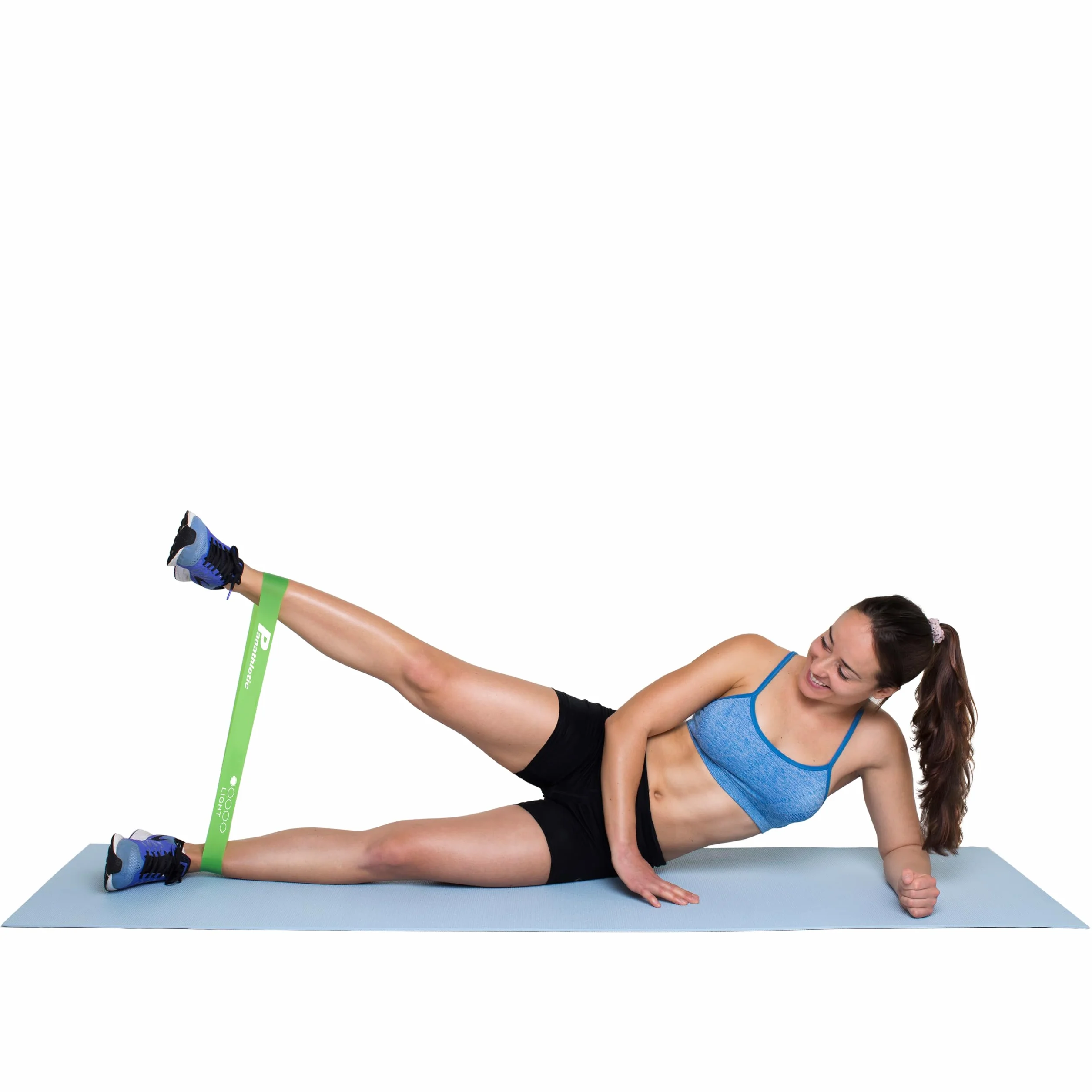 Panathletic Bandes Élastiques Fitness Set de 5 – 5 Niveaux de Tension, Guide d’Exercices, Sac de Transport