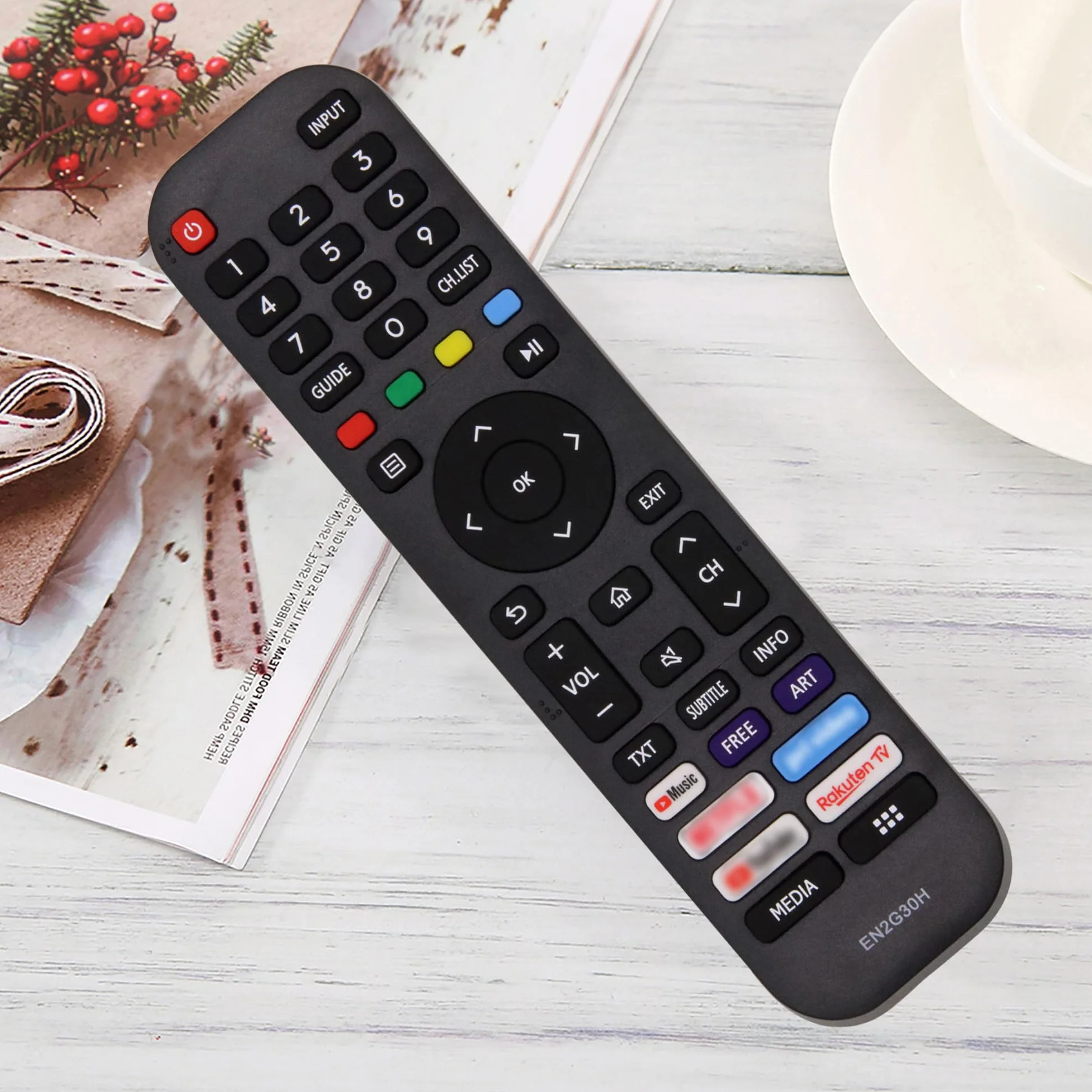 Nouvelle Riry - Remplacement de la télécommande Hisense EN2G30H pour la télévision Intelligente Hisense VIDAA LCD LED 4K UHD