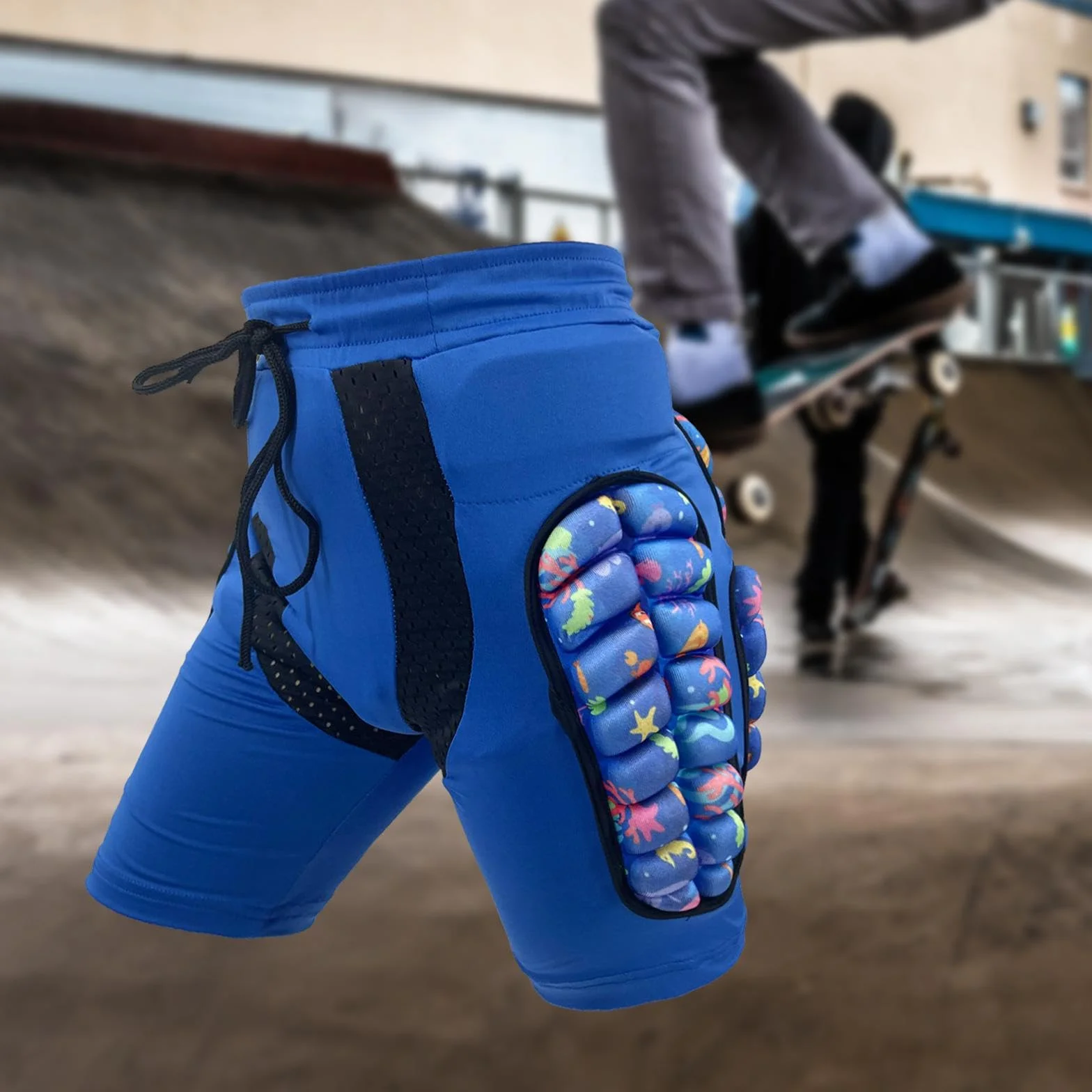 Perfk Short rembourré pour Enfants, Protection des Hanches EVA, Anti-choc pour Snowboard et Ski