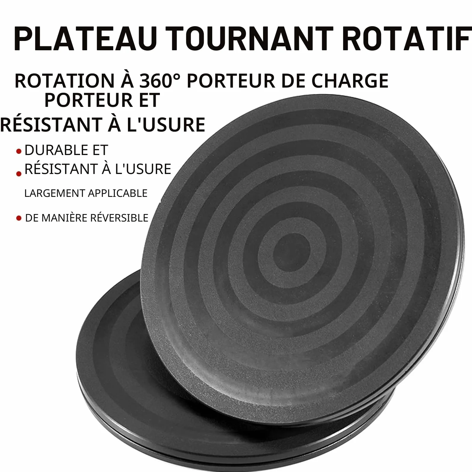 Plateau Tournant,Tourne-Disque Rotatif Rotatif à 360 Degré Plateau Pivotant TV,Degrés avec Roulements à Billes en Acier, Charge15 kg, Idéal pour TV, Artisanat, Présentoirs, 20 cm de Diamètre