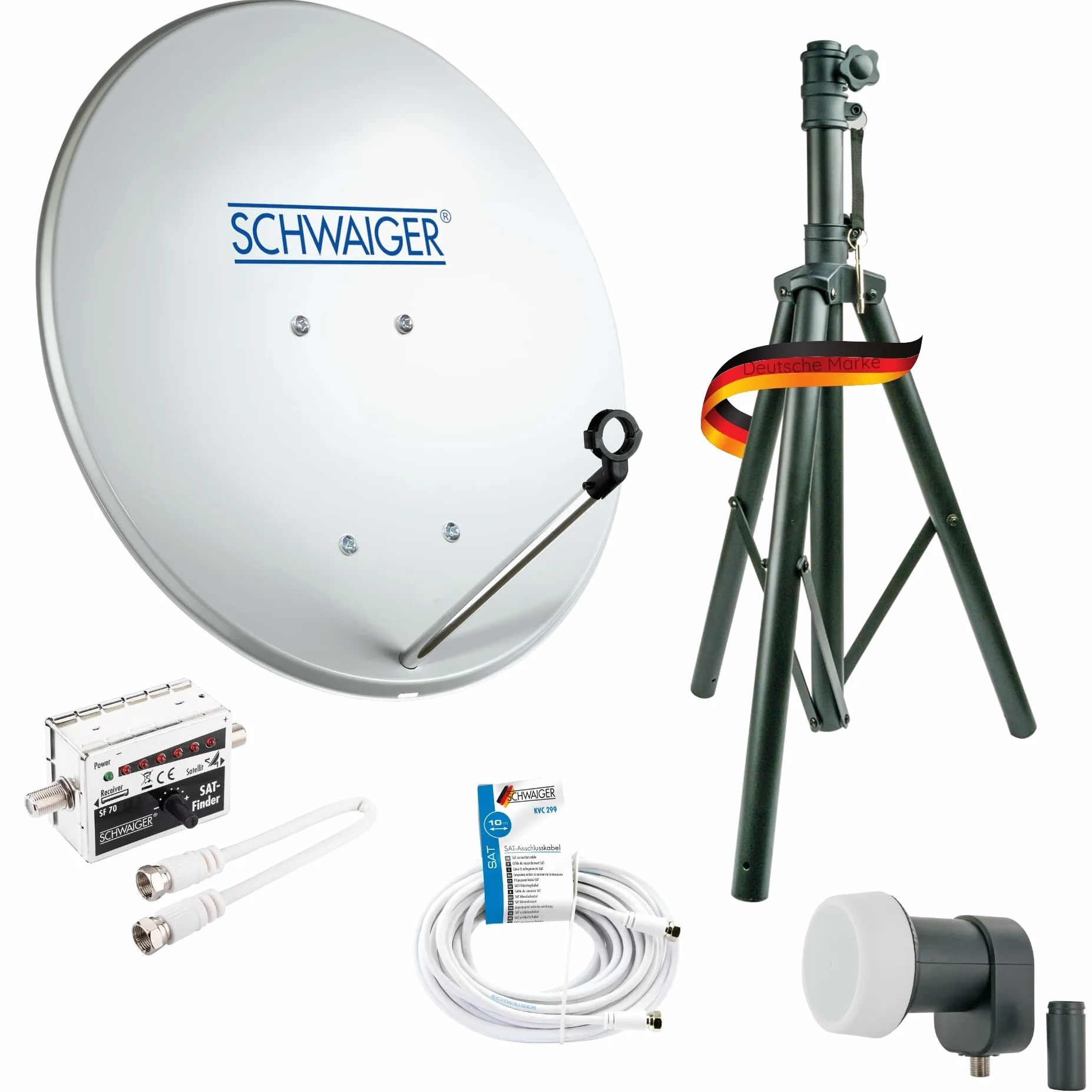 Schwaiger SATSET440 Antenne Satellites Noir Gris Argent