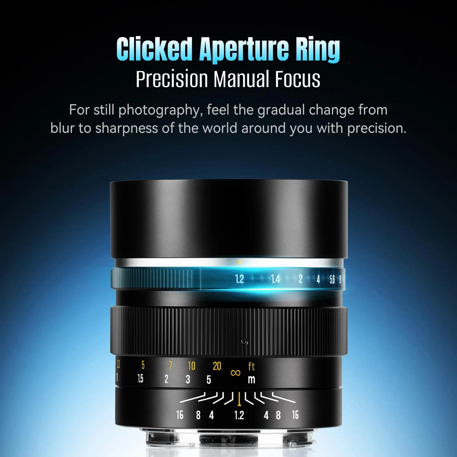 7Artisans 50mm F1.2 Objectif Sony E-Mount APS-C Manuel Focus