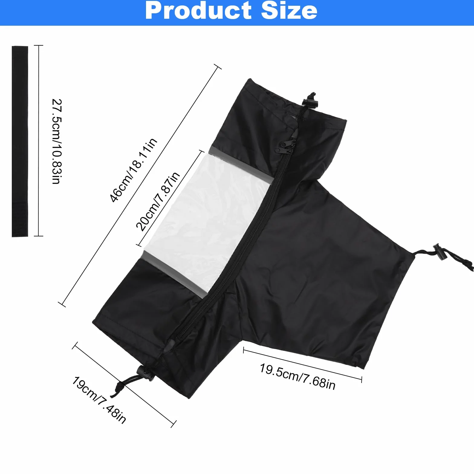 Housse de pluie imperméable pour appareil photo reflex numérique avec fenêtre transparente