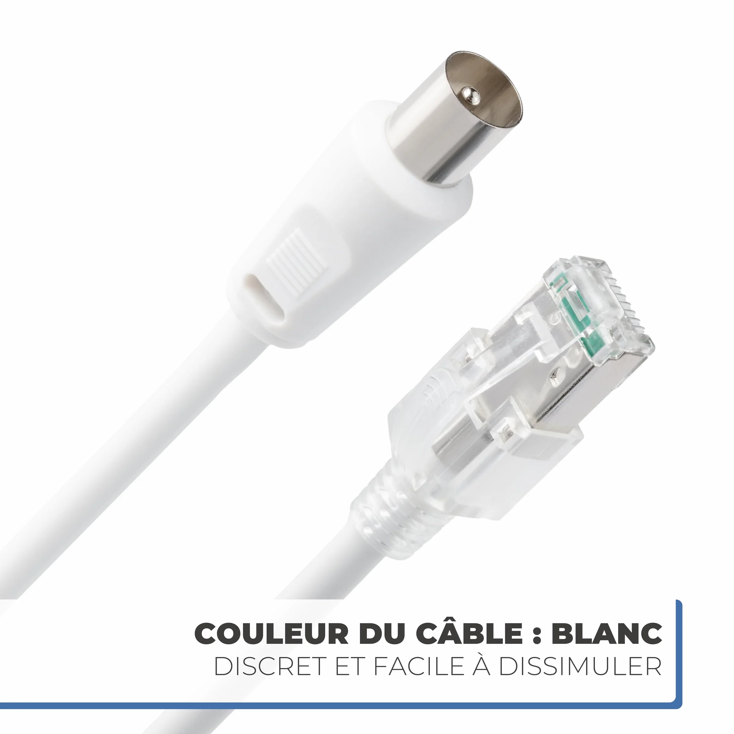 APM France, 408025, Câble Rj45 / Coaxial, 2M