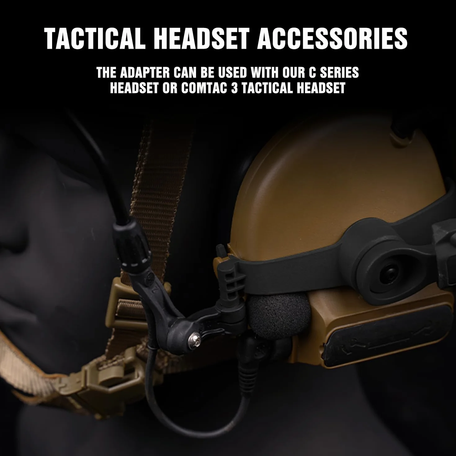 Zhongren Fast Casque Arc Rail Adaptateur COMTAC3 Tactique Pickup Casque Suspension Support Multi-Angle Rotation pour OPS Core Arc & Team Wendy M-Lok Rail