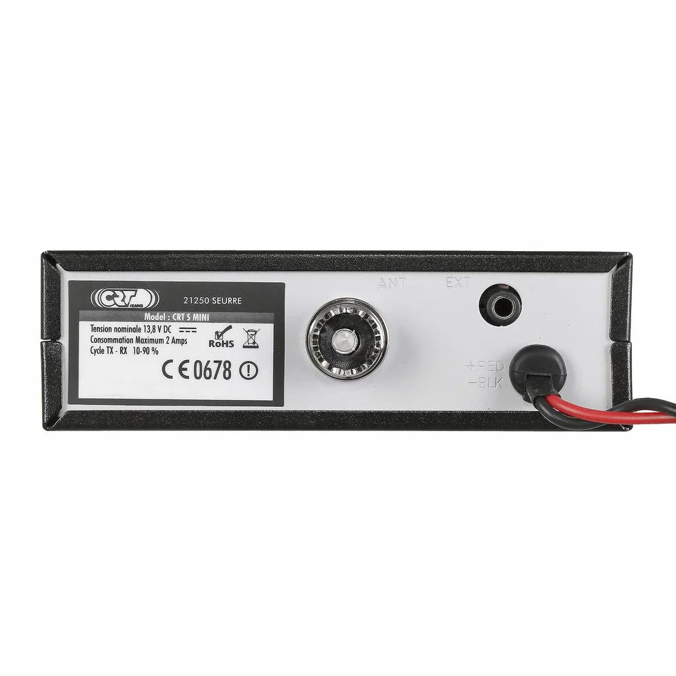 Radio CB CRT S Mini 2, 4W, 12V, AM-FM, ASQ, Gain RF