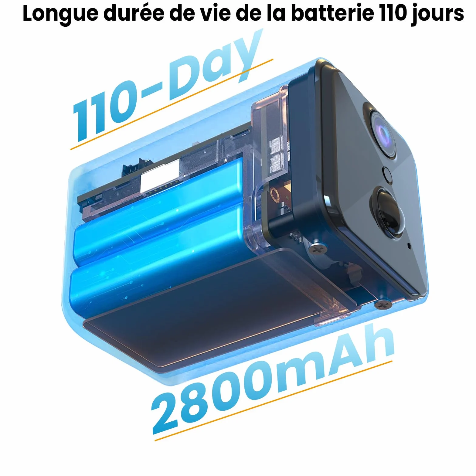 Javiscam Mini Camera WiFi 4K Surveillance Intérieur Extérieur Sans Fil Batterie Longue Durée Détection Mouvement Vision Nocturne