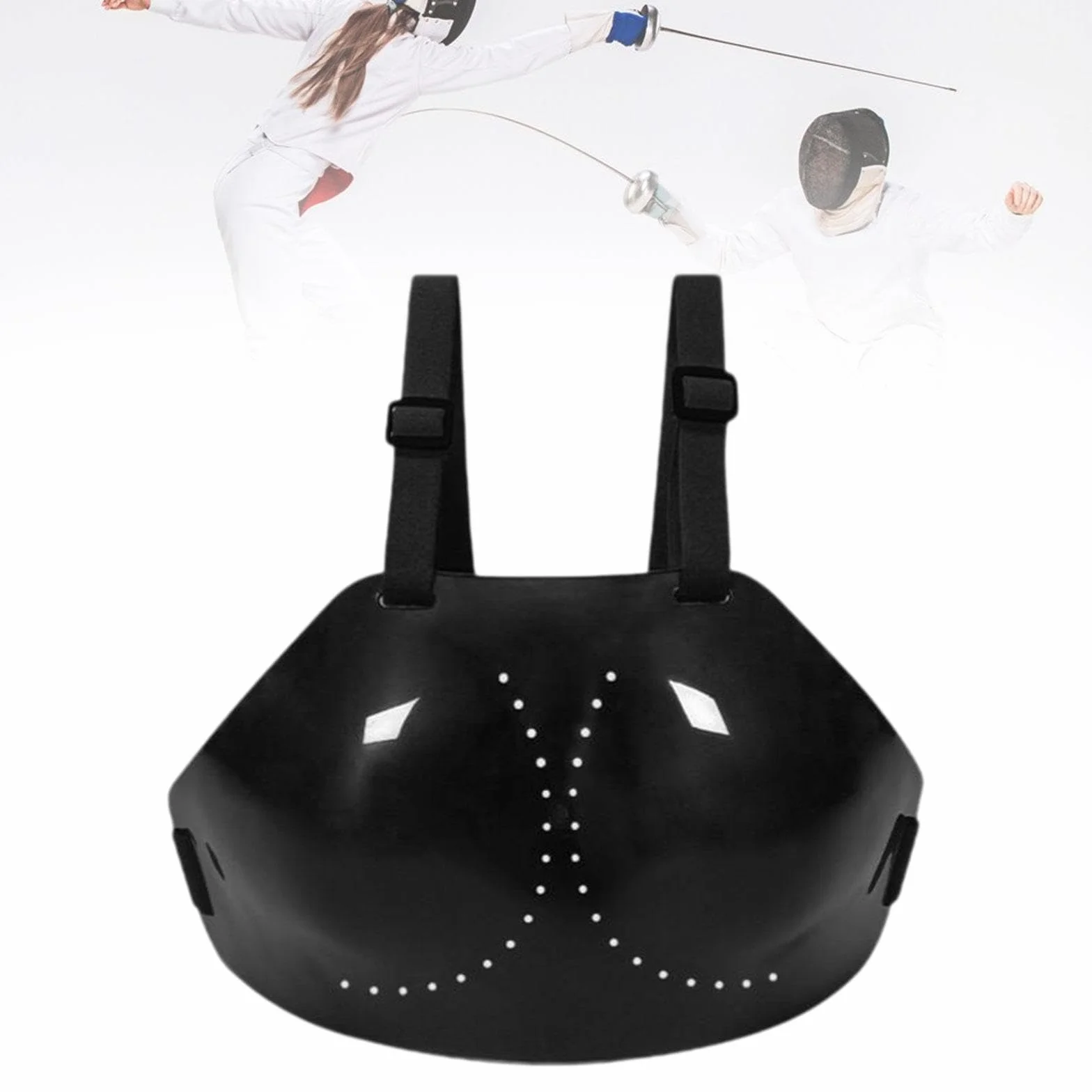 Plastron Fencing Armure de Poitrine Protection Ergonomique en PP Bretelles Ajustables Femmes
