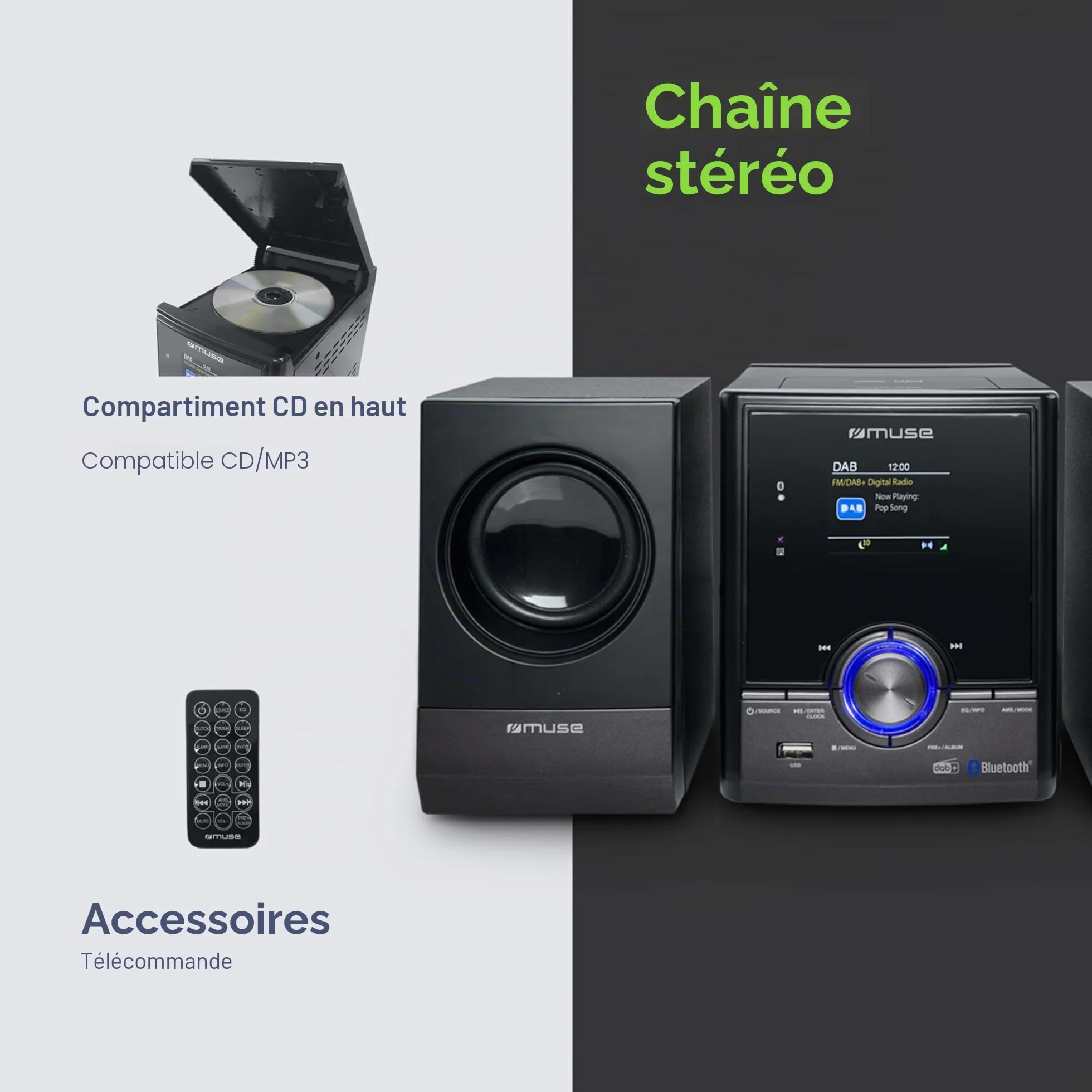 MUSE M-50 DBT Micro chaîne HiFi