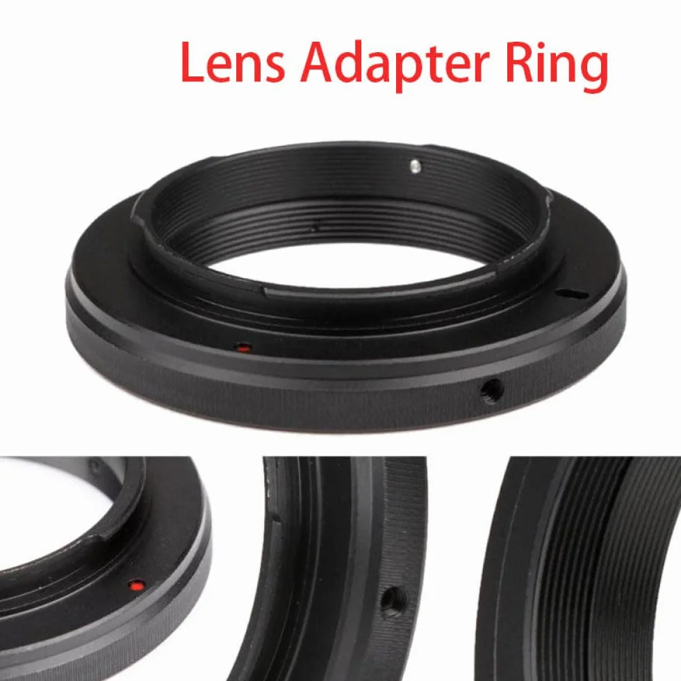 Bague d'adaptation universelle T2 en alliage d'aluminium pour Canon DSLR EOS (M42 x 0,75)