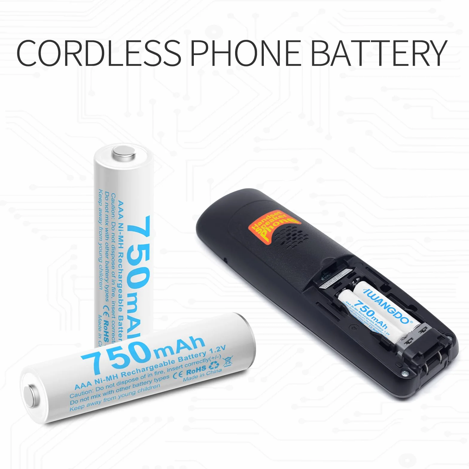 Batterie AAA HR03 de rechange compatible avec les téléphones sans fil Gigaset 750 mAh (4)