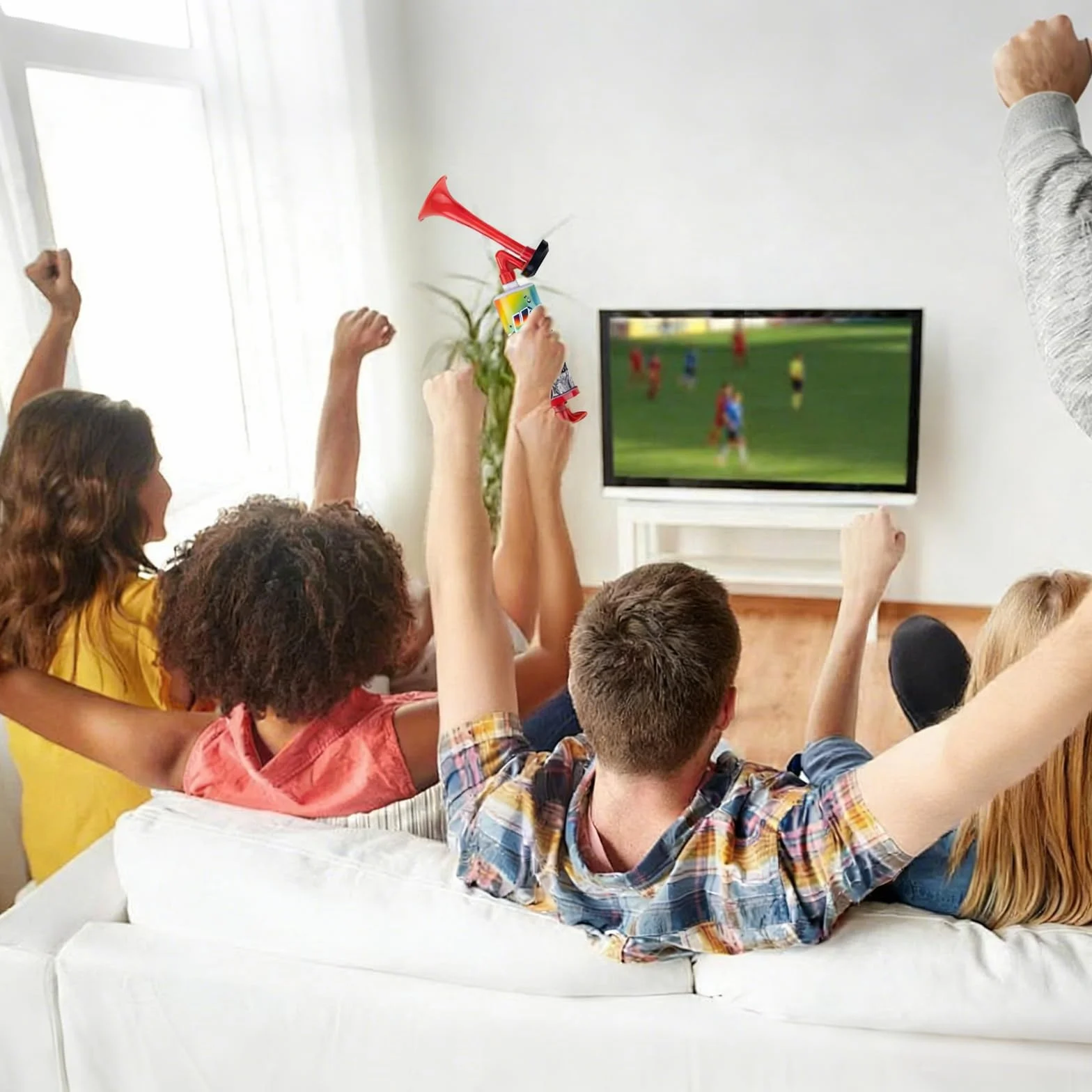 Airhorn Handheld Tröte Horn Laut Hupe Wiederverwendbare Fanfare Druckluft Tröten Anfeuern Fußball Partys